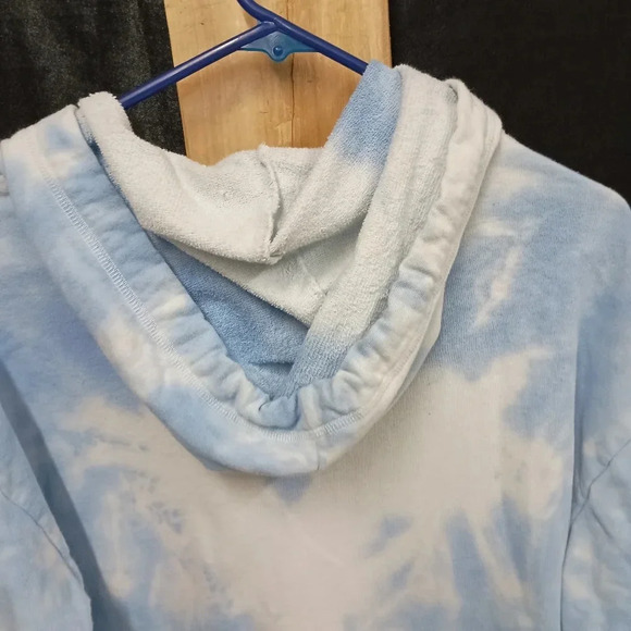 Pink Victoria's secret Extra small blue and white tie dye zip up hoodie - Picture 4 of 7